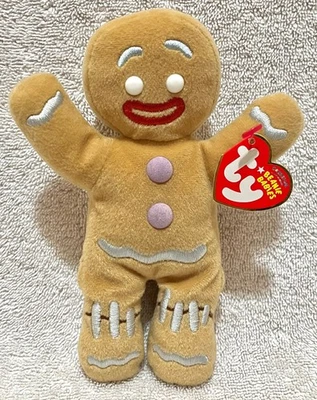 NUEVO TY Beanie Babies Dreamworks Shrek The Halls Gingy 7" Juguete de Peluche de Navidad Foto 1 de 4
