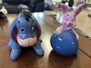 Treasure Craft Disneys Winnie The Pooh Piglet & Eeyore Salt&Pepper Shaker Set - Picture 1 of 4