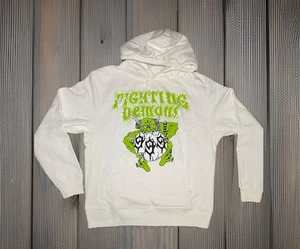 VLONE x Juice WRLD Fighting Demons Hoodie White Green Graphic Size L Rare - Picture 1 of 5