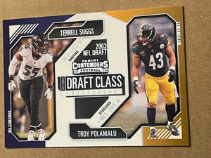 2024 PANINI CONTENDERS - 2003 DRAFT CLASS - TERRELL SUGGS / TROY POLAMALU #20 - Picture 1 of 2
