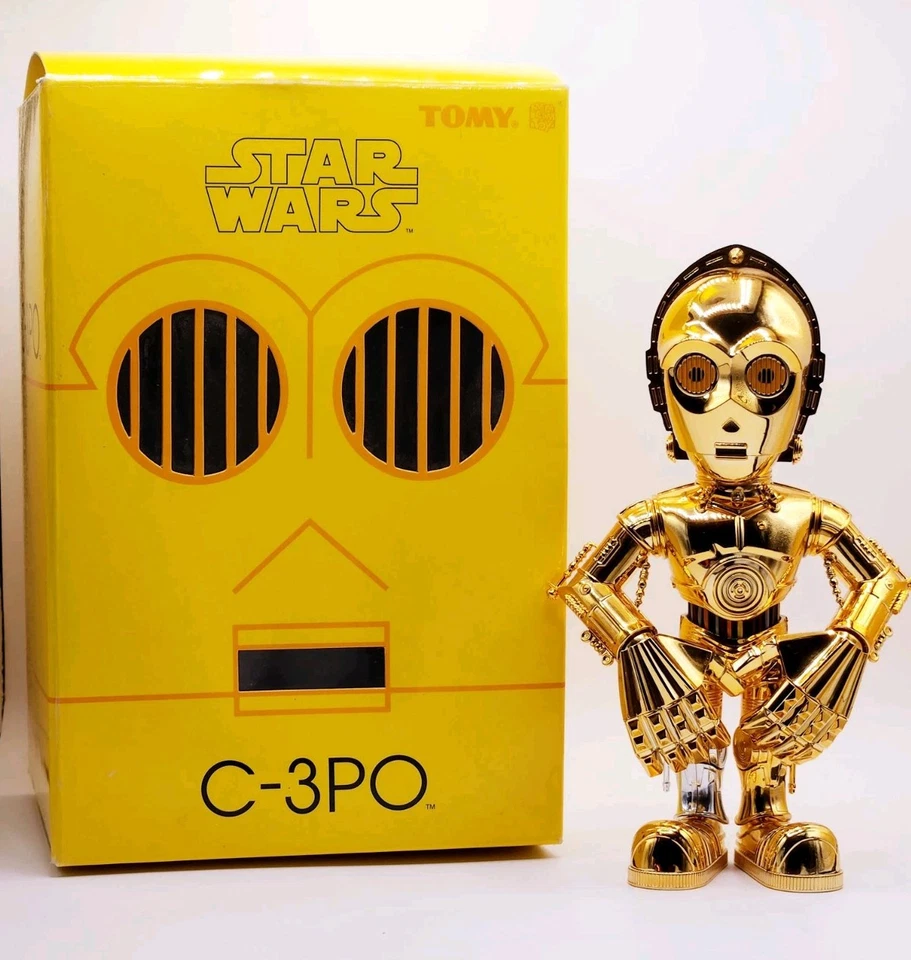 Figura dorada coleccionable Stsr Wars C-3PO Medicom Toy Tomy 2007 Foto 1 de 4