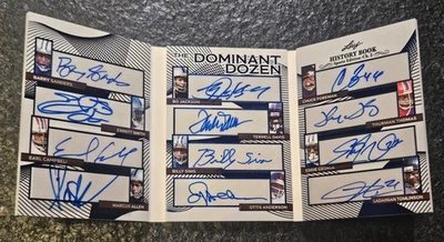 2025 LEAF 历史书 Bo Jackson、Emmitt Smith、Barry Sanders Dozen 12 签名 1/5 — 第 1/4 张图片