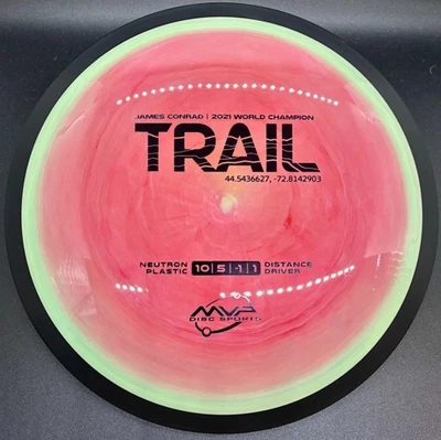 Axiom MVP Neutron Trail Rare WATERMELON Swirl TransColor Conrad Line Disc Golf - Image 1 of 4