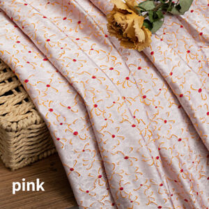 75*100cm Floral Brocade Damask Fabric DIY Faux Silk Satin Craft for Dress Cloth