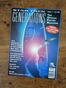 Star Trek Generations Movie Official Poster Magazine Issue 1 TNG TOS 1994 - Imagen 1 de 3