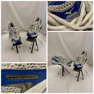 Mizuno Wave Inspire 4 Sz 7 Women Gray Blue Running Shoes No Insole YGI U1-S1 - Image 1 of 4