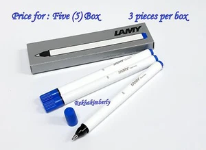 5 Boxes Lamy T11 Ink Roller Cartridge, 0.7mm BLUE for Balloon 3 cartridges/Box - Picture 1 of 3