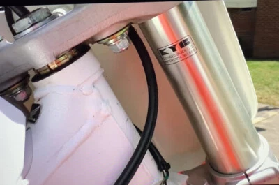 HONDA CR250 CR250R KYB HORQUILLA DELANTERA ADVERTENCIA CALCOMANÍAS X 2 Foto 1 de 2