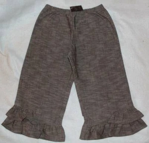 NWT Matilda Jane Hammond Bay Brown Lindy Big Ruffle Capri Pants 10 Yrs. - Picture 1 of 1