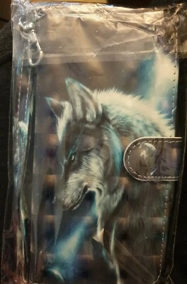 For Nokia 5.1 Patterned Leather Wallet Flip Case Cover - Wolf - Image 1 of 3