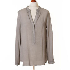 Women's EMILY Van Den Bergh grey long-sleeved 100% viscose shirt blouse size 40