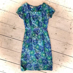 Vintage 1950’s Designer Peggy Page Pure Silk Wiggle Dress Size 8 - Bild 1 von 10