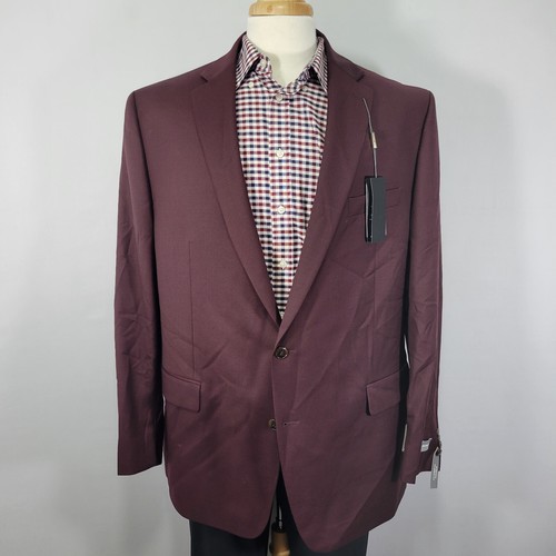 Blazer cappotto sportivo uomo Michael Kors KIDWELL due bottoni misto lana bordeaux 48L