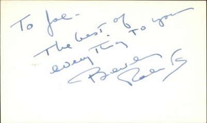 Beverly Roberts Actress Signed 3" x 5" Index Card