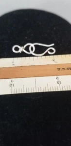 925 plated Hook an Eye Clasp Infinity Link Connector for Jewelry Making 5 sets - Picture 1 of 12