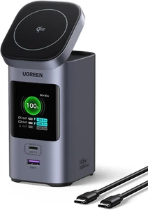 UGREEN Powerbank 20000mAh 145W Qi2 15W Wireless USB-C TFT Display Akku - Zdjęcie 1 z 11