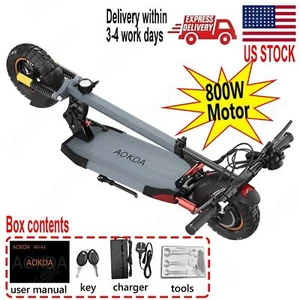 Adult Electric Scooter 800W 28mph High Speed 10''Folding City scooter Waterproof - Picture 1 of 23