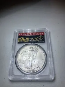 2024 $1 American Silver Eagle 1oz PCGS MS70 FS 1 of 500 Thomas Cleveland Arrows - Picture 1 of 2