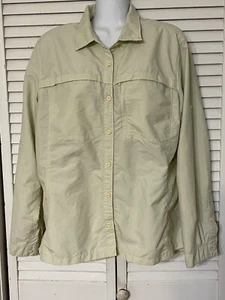 L.L. Camisa BEAN Mujer Talla XL Beige Camisa de Campo Poliéster Ligera Pesca Top - Imagen 1 de 9