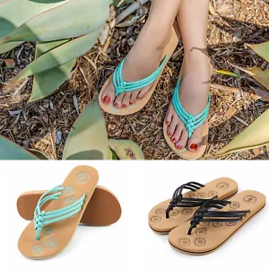 Infradito donna motivo floreale spiaggia piscina punta aperta scarpe basse misura 7-10 - Foto 1 di 22