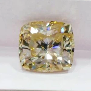 AAA 25 ct Champagne Lab Created Color Diamond Loose for Ring Quality Cushion Cut - Picture 1 of 3