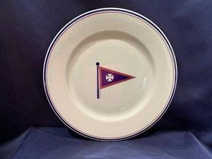 Rye NY  American Yacht Club Burgee Dinner Plate 10 1/2" - Picture 1 of 5
