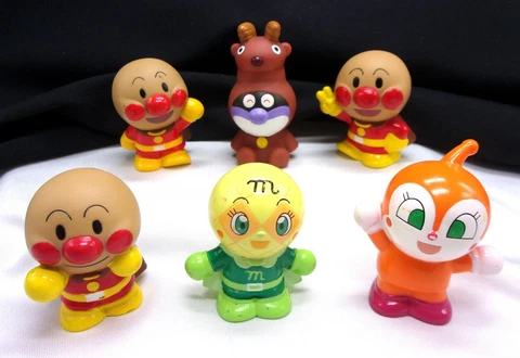 VTG etc Anpanman Finger Puppet Figure Lot of 6 - Japan Cover