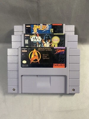 Лот товаров SNES 3 игры Star Trek Starfleet Academy Star Wars Starfox - Изображение 1 из 4
