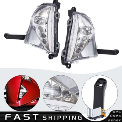 For Toyota Prius 2016 2017 2018 Pair LED Front Bumper Fog Light Lamp&Turn Signal - Imagen 1 de 4