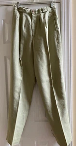 Herman Geist khaki linen pants women's 10 - Picture 1 of 7