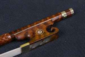 Arco de violín profesional 4/4 estilo barroco madera de serpiente recto arco natural pelo - Imagen 1 de 4