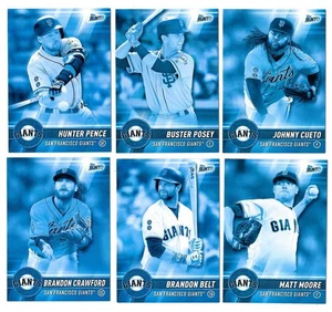 Topps Bunt Blue 2017 - Juego de equipo de los gigantes de San Francisco  - Imagen 1 de 1