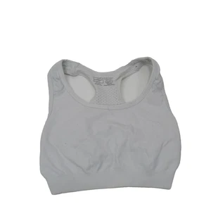 Malibu Sugar Sports Bra Tween Girls One Size White Racerback Athletic Yoga Top - Picture 1 of 5