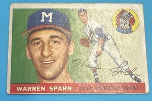 1955 Topps # 31 Warren Spahn VG-VGEX (crease) - Picture 1 of 5