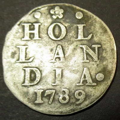 Certificate Authenticity 1789 Dutch Colonial New York Silver Loin Dime Hollandia - Image 1 of 4