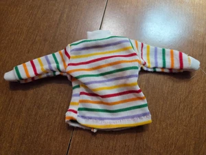 Vintage 1990 Rainbow Stripe Sweater Long Sleeve Barbie Doll Mattel Authentic - Bild 1 von 2