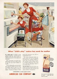 1953 Canco Milk: Childs Play Makes Less Work for  Mother Vintage Print Ad - Picture 1 of 1