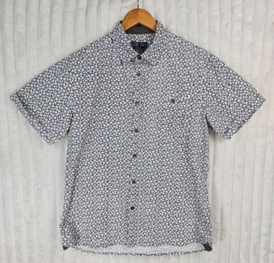 LON-NYC Grey Short Sleeve Button Down Collared Shirt Medium - Image 1 of 4