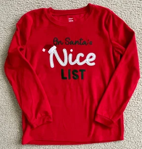 Carters Christams Long Sleeve Sweatshirt - Red - Size 14/14A - Picture 1 of 3
