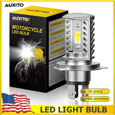 H4 9003 HB2 LED Motorcycle Headlight Bulb Kit HID Hi/Low Beam 6500K Super Bright - Image 1 of 4