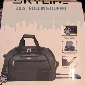 Skyline 20.5" Rolling Duffel Bag Carry On - Picture 1 of 4