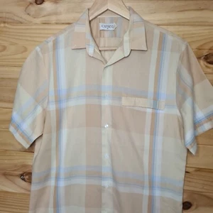 Cassini Check Vintage Button-Up Short Sleeve Shirt Men's Size Medium 80s - Bild 1 von 9
