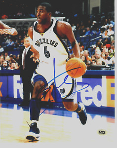 "Memphis Grizzlies" Eddie Jones Hand Signed 8X10 Color Photo CAS COA