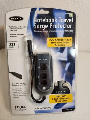Belkin Notebook Travel Surge Protector SEALED NEW F5C791 C8 Fast Ship - Image 1 of 4