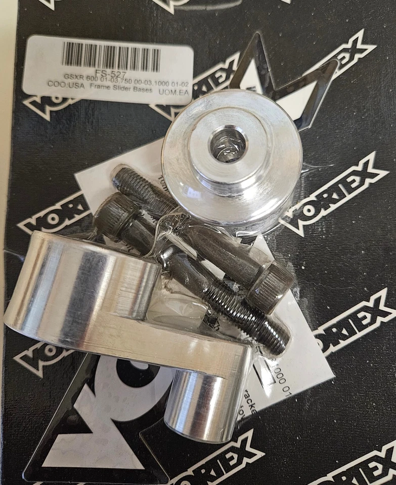 00-03 Suzuki GSXR 600 750 1000 Vortex No Cut Frame Slider Bases Only FS527 - Image 1 of 1