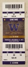 Washington Huskies Uc Irvine Anteaters Basketball Ticket 11/14 2013 Ndiaye Stub