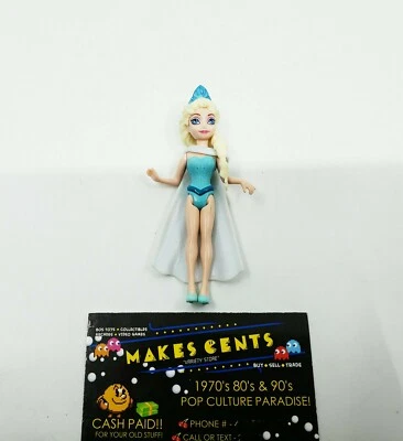 2013 Mattel Disney Frozen Princesa Elsa 3,75" Figura Polly Pocket Doll Foto 1 de 2