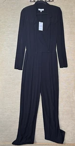 Reiss Selena Utility Jumpsuit Size 10 Black Long Sleeved New RRP £225 - Picture 1 of 12