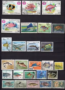 poissons un lot de 20 timbres /TE5360 - Bild 1 von 1