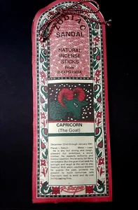ZODIAC NATURAL INCENSE 30 STICKS FROM R-EXPO INDIA "CAPRICORN" Dec22rd-Jan20th - Picture 1 of 4